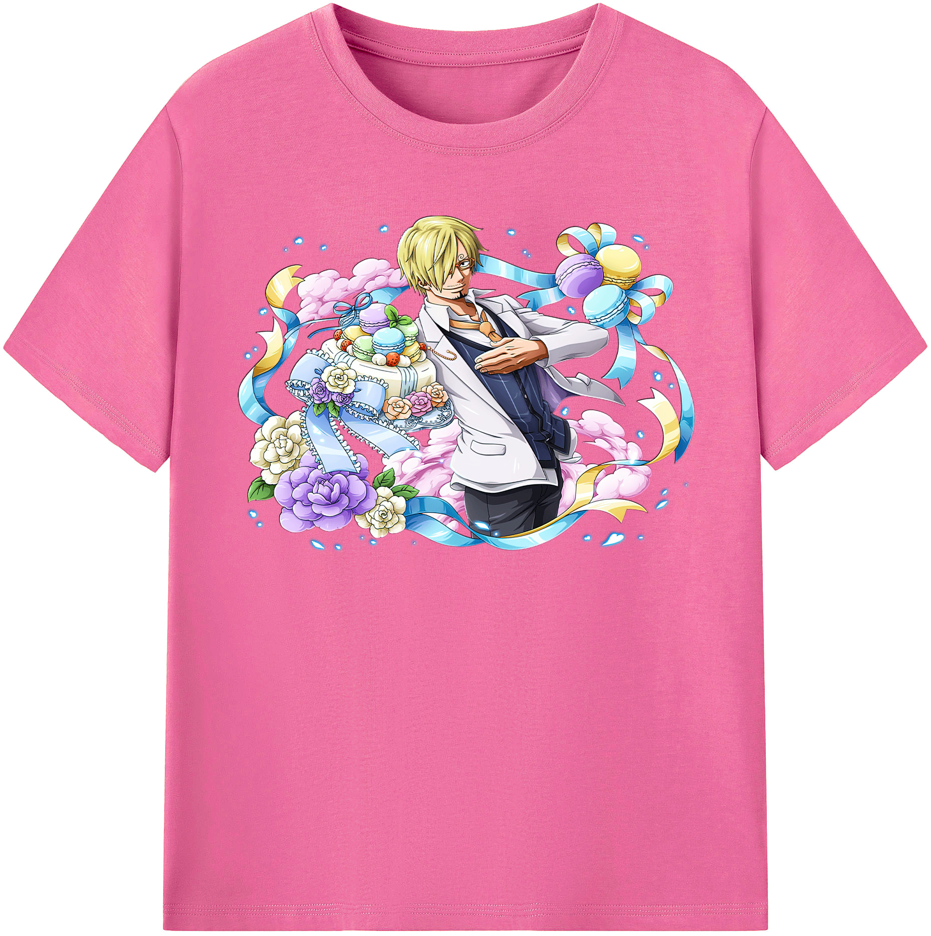 （画像用） ワンピース サンジ ONE PIECE Sanji レディースカジュアルプリントTシャツ（綿100％）